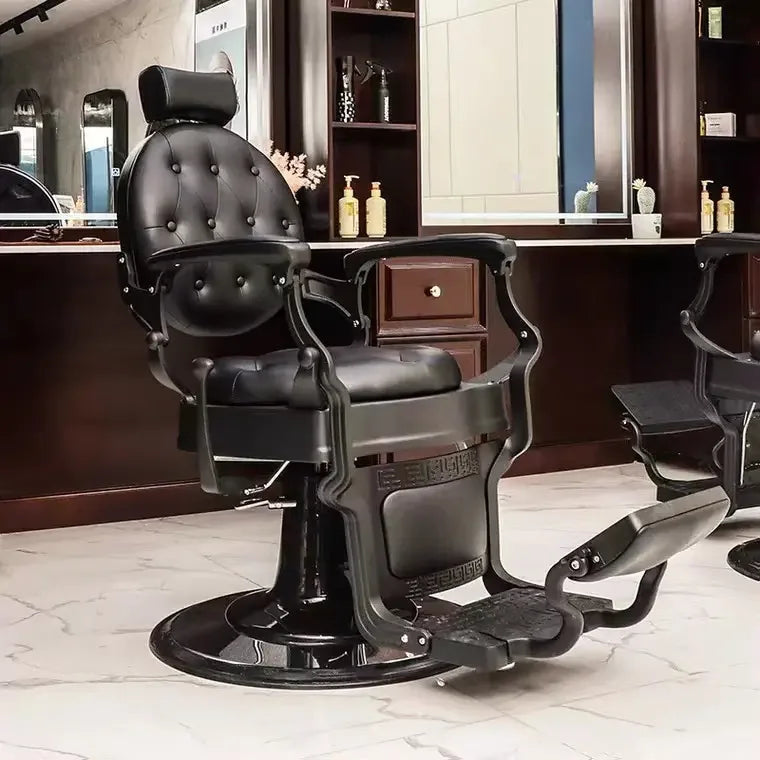 Vintage Reclining Heavy Duty Hydraulic Pump Hairdressers Chair Beauty Salon Barber Chair for Man