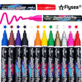 Flysea Water-Based Acrylic Paint Marker Set Colorful Aluminum Pen Tube for Art Markers