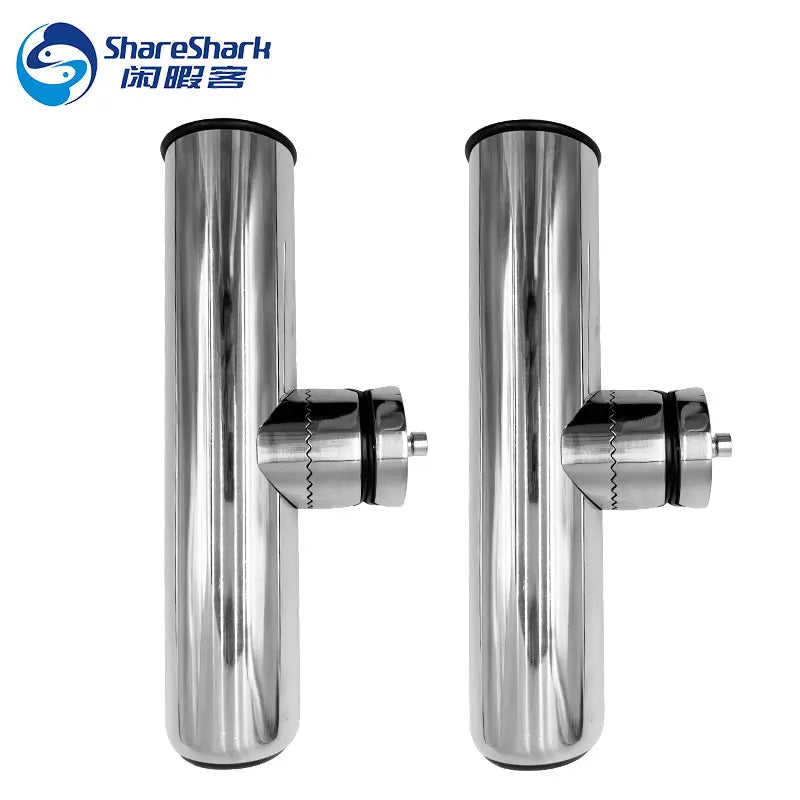 Marine Hardware Tool Accessories 360 Degree Adjustable Clips Fits 3/4" to 1" Stainless Steel Fishing Rod Holder Rails