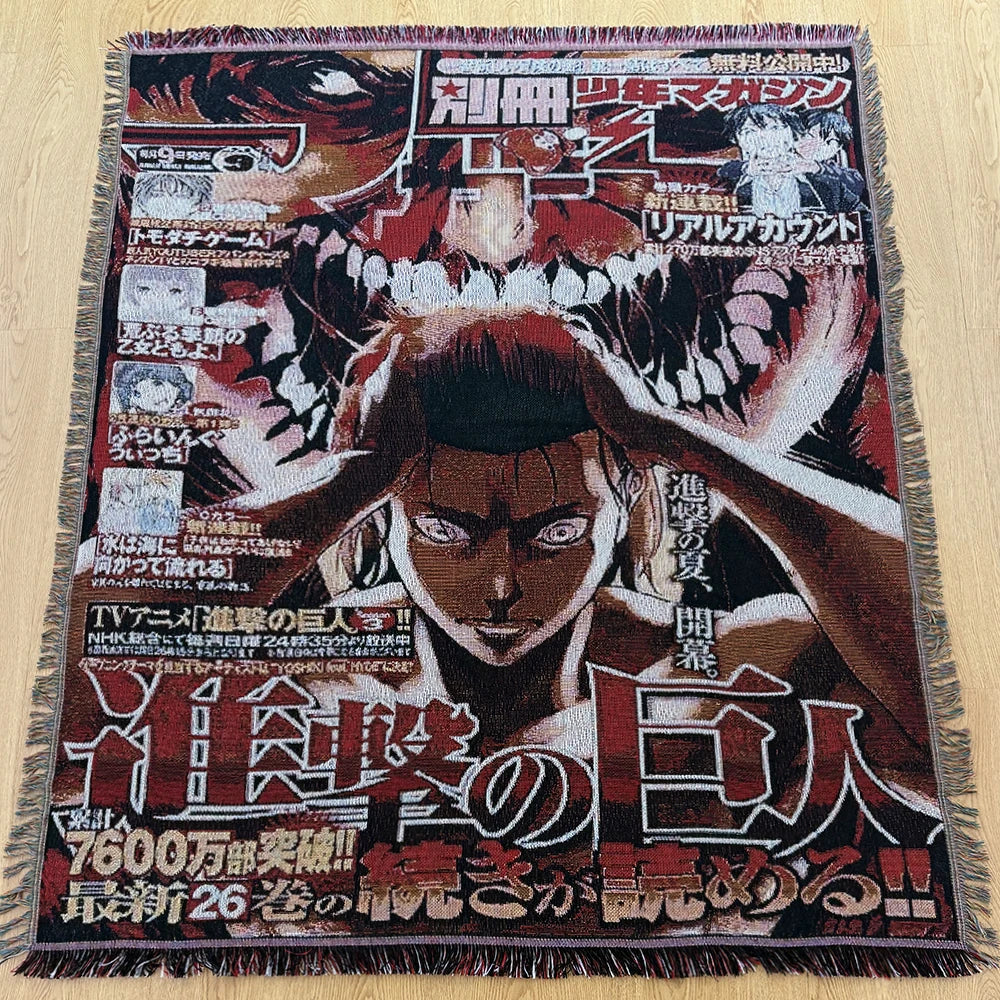 Oem Tapestry Manufacturer Home Decoration Anime Woven One Piece Anime Tapestry Blanket Tapestry Custom
