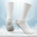 Jacquard Knitted Crew Cotton Cuff Socks for Youth Athletes Autumn Sports Breathable Football Socks Custom Funny Bottom Men's