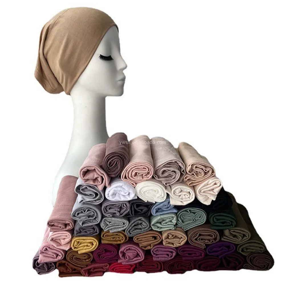 2025 Sharut Malaysia High Quality 10cm Front Jersey Inner Hijab Cap Lightweight Cotton Viscose Modal Summer Compliant Plain