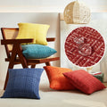 Outdoor Woven Polyester Waterproof Striped Solid Color Cushion Cover for Hotel Use