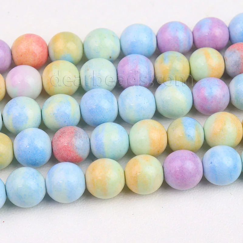 New Arrival Gemstone Round Alashan Rainbow Agate Strand Beads for Bracelets Making 6mm 8mm 10mm