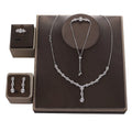 Echsio Dubai Bridal Cubic Zirconia Luxury Jewellery Necklace Fashion Saudi Arabia Wedding Accessories Dining Room Sets CN2700