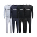 Custom Jogging Gym Hoodies Set Pantsmen Tracksuit Cotton Crewneck Sweatshirt
