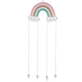 100% Handmade Cotton Macrame Wall Hanging Bohemian Arch Shape Art with Tassel for House Decor Self-adhesive Installation