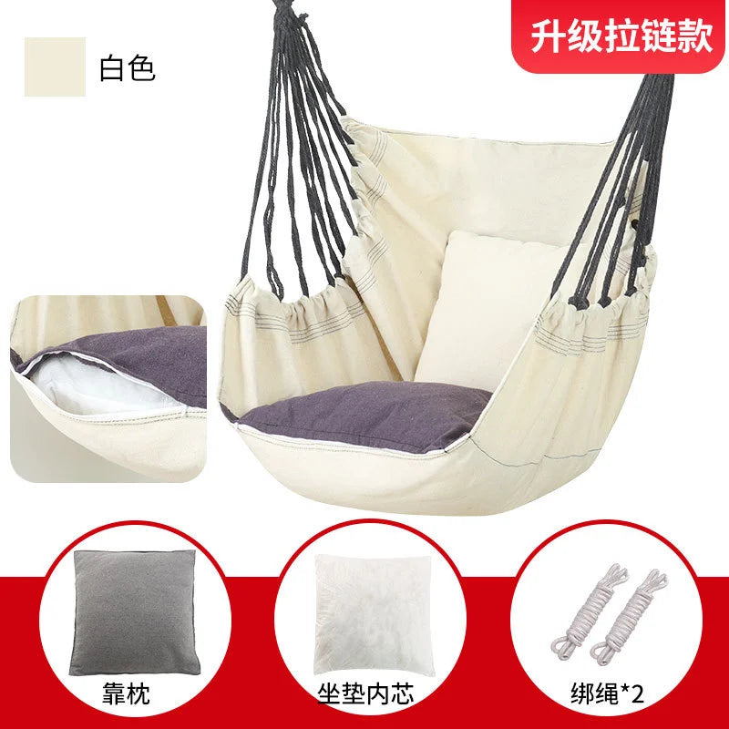 MINGCHAN Low Moq Fast Deliver Hanging Hammock Chair Hanging Swing Chair with Two Cushions