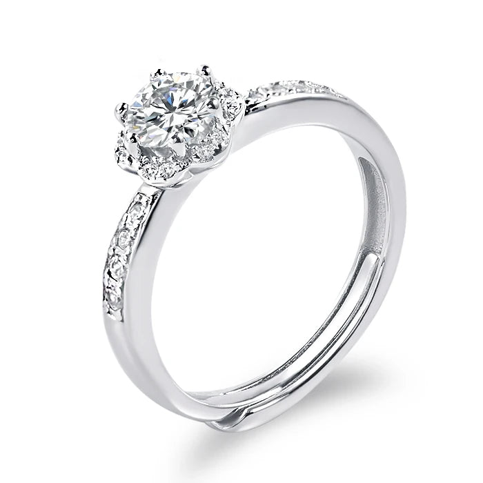 New Design 925 Sterling Silver Gemstone Rings Wedding Rings Moissanite Jewelry Ring for Women