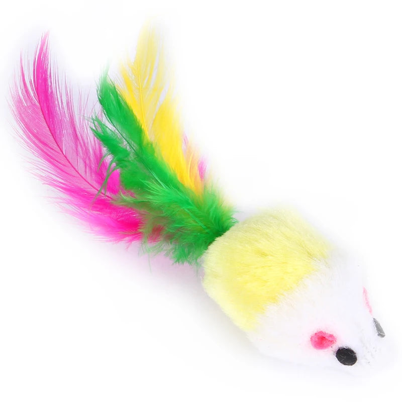 Interactive Custom Soft Plush Cat Toys Eco-Friendly Feather Plastic Sisal Stuffed Animal for Cats