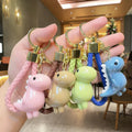 High Quality Acrylic Animal  Dinosaur Light Pendant Keychain Ring Jewelry Gifts Cute Cartoon Dinosaur Key Chain Accessories