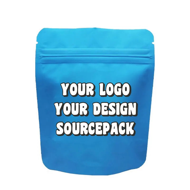 Smell Proof Sachet Stand up Pouch Ziplock Edible Gummy Packaging Custom Printed 3.5 Mylar Bags