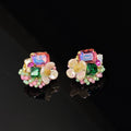 Ilona Artificial Crystal Earrings Women Accessories Luxury Vintage 18k Gold Plated Fashion and Jewelry Stud Earrings