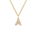 Lateefah Zirconia 26 Letter A-Z Initial Alphabet Pendant Necklace Stainless Steel Necklace Jewelry for Women