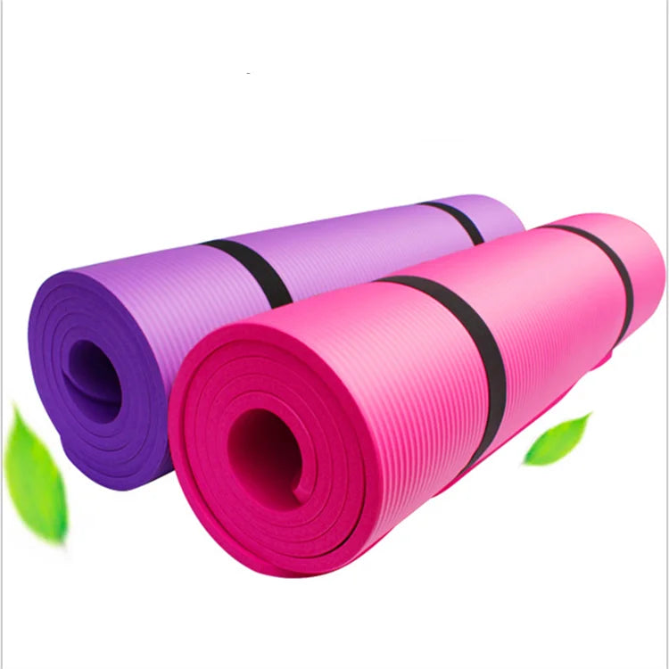 MUDA Custom Thick Anti-Slip Gym Exercise Fitness Yoga Mat 10mm TPE and NBR 183cm Home for Women
