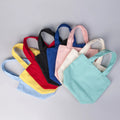 Reusable Washable Eco-friendly Canvas Cotton Handbag Mini Tote Shopping Bags With Custom Logo Printed