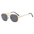 Luxury Classic Double Bridge Twisted Leg Full Rim Sunglasses Ladies Women Custom Men Wholesale Round Metal Fashion Sunglasses