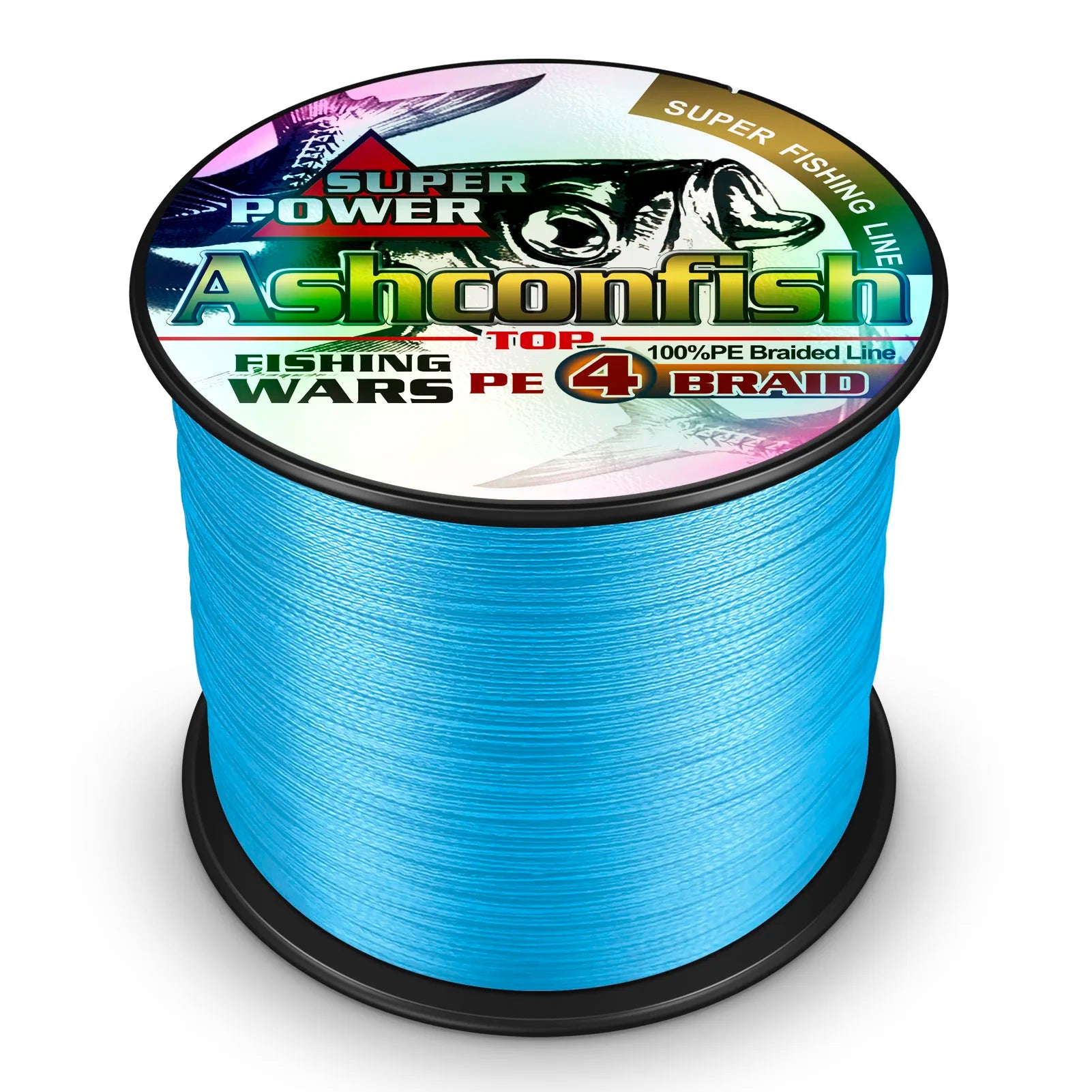 Manufactory Wholesale Light Blue X4 Braided OEM ODM 100- 5000 Meter  PE Braided Fishing Line