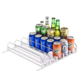XL Drink Soda Can Organizer for Refrigerator  Width Adjustable Fridge Dispenser Beverage Pusher Glide Bottles Storage Holder