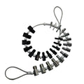 26pc Detachable Wire Loop Design Inch and Metric Sizes Bolt Size and Thread Gauge Nut and Bolt Thread Checker