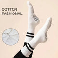 Custom Ins Pilates Soccer Yoga Breathable Women Non-Slip Cotton Grip Socks Medium Tube Thick Solid Terry High-Crew Winter
