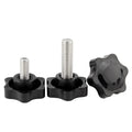 Custom Steel Hand Screw Adjustment Star Shaped Rotating Handle 30mm M3-M20 Plastic Screw Handle for Metric Measurement System
