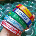 Wholesale Wristband for 2022 Soccer Custom Football Flag Bracelets Country World Flag Wristbands Wrist Bands