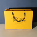 Wholesale Custom Printed Logo Eco-friendly Luxury Art Paper Bags Yellow Retail Boutique Shopping Gift Bags with Your Own Logo