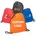 Customized logo Polyester Oxford Packsack Backpack Printing Promotional Drawstring Bag with logo