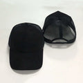 High Quality Suede Trucker Hat Plain Puff Print Trucker Caps Hats Custom Mesh Fabric for Caps 5 Suede Black Hat