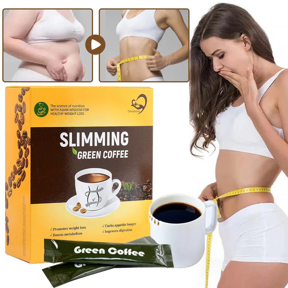 Chinaherbs Wholesale Halal Natural Fast Weight Loss Burning Fat Instant Coffee Powder Slimming Green Coffee