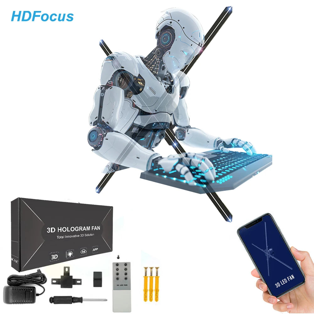 65CM High Brightness 3D Hologram Fan for Indoor Marketing Engaging Holographic Display Advertising Device