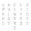 Customized DIY Stainless Steel Mirror Polished Accessories Jewelry Gold Small Hole Beads A-z Letters Charm