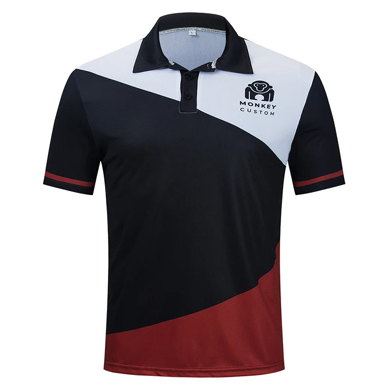 100% Polyester Customized Your Own Design Polo Shirts OEM Golf Shirt