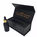 Custom Matte Black Magnetic Cardboard Boxes for Hair Care Recycled Material Sponge Lining for Medicine Use Matt Lamination