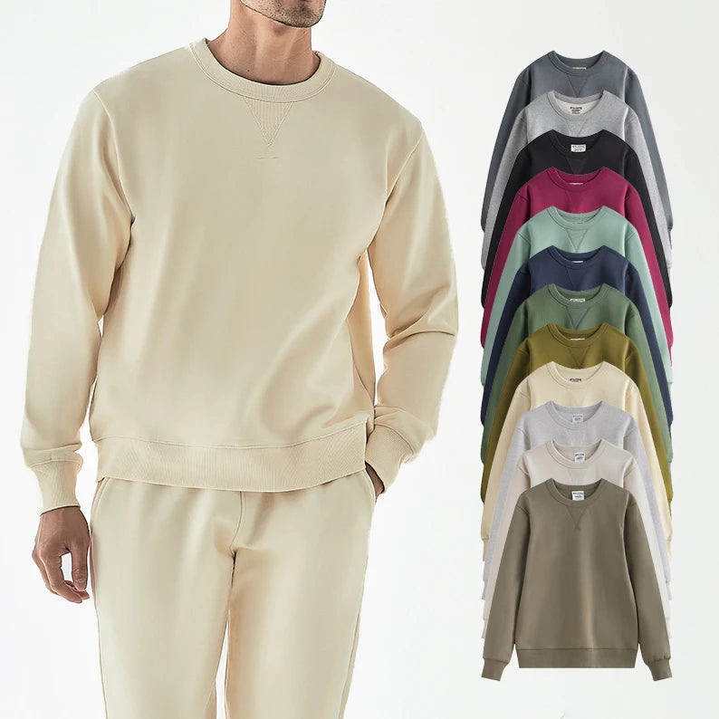 Custom Print Unisex 470G Heavyweight Cotton Crew Neck Sweatshirt Men Herren Kapuzenpullover & Sweatshirts