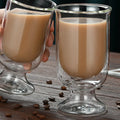 2023 New High  Borosilicate  Transparent Double Layer Coffee Cup Net Celebrity Restaurant Ice Cream Milk Juice Drink