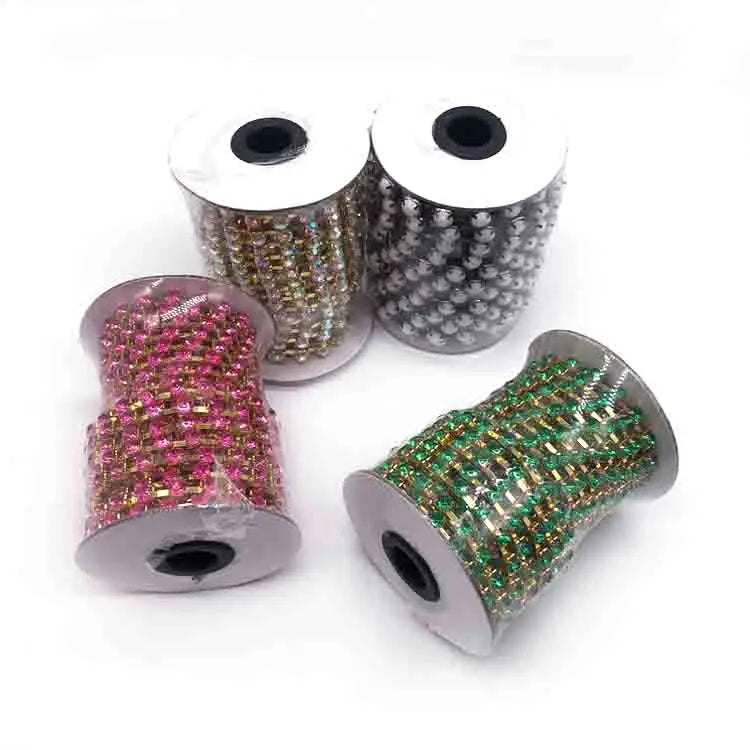 China Colorful Crystal Trimming Rolling Trimming Apparel for Costume Rhinestone Sewing Accessories & Processing