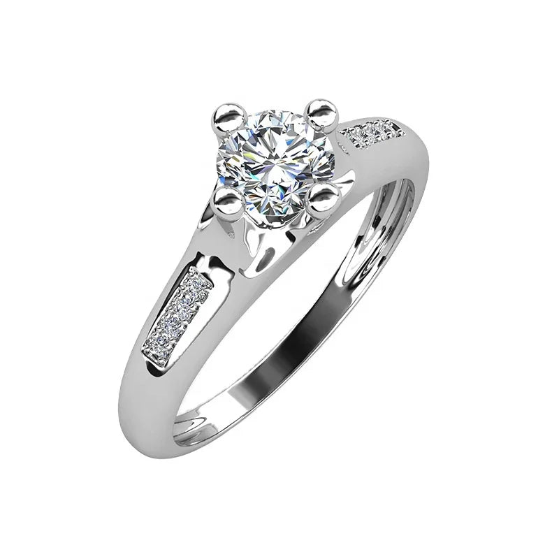 S925 Sterling Silver Moissanite Ring Elegant Luxury Jewelry for Engagement Gift Anniversary Everyday Wear