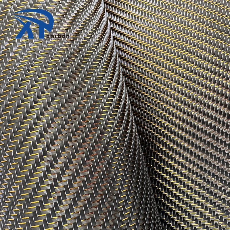 3k Gold Silver Carbon Fibre Reflect Cloth Fabric Plain Twill for Home Decoration.