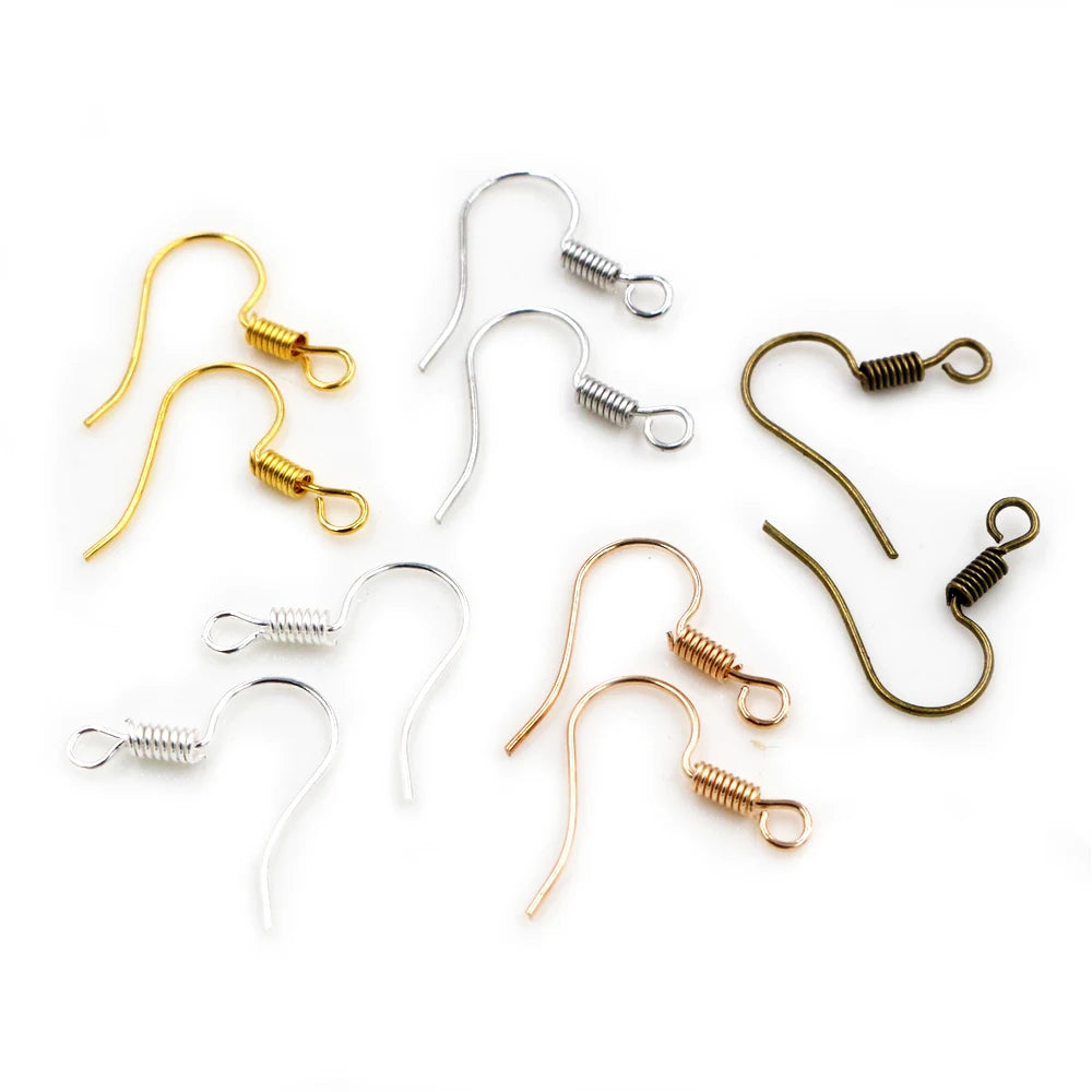 100pcs/lot 20x17mm DIY Earring Findings Earrings Clasps Hooks Fittings DIY Jewelry Making Accessories Iron Hook Earwire Jewelry