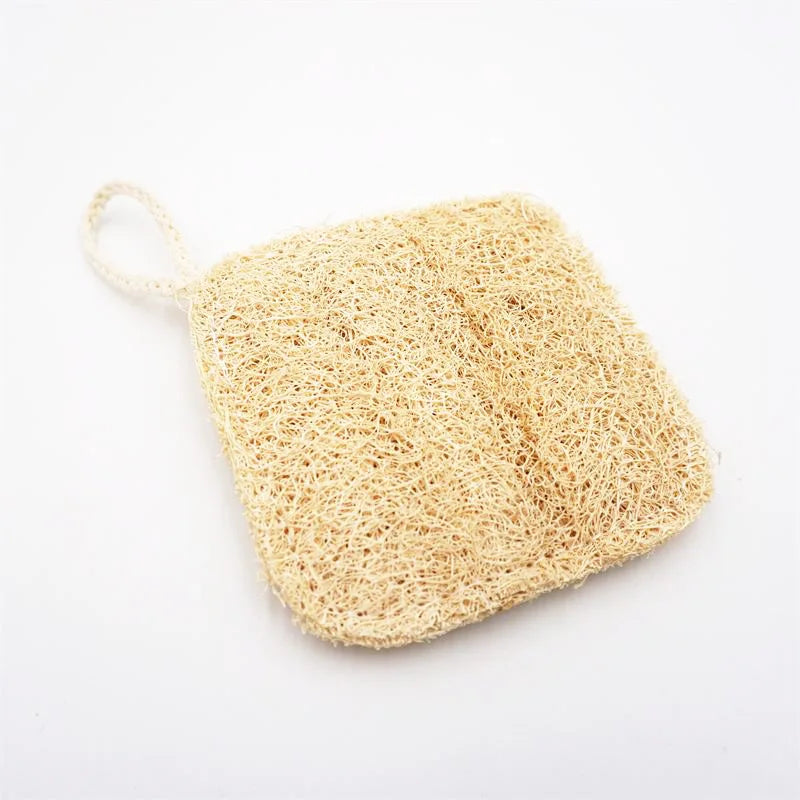 Eco-Friendly Natural Biodegradable Kitchen Scouring Pad Loofah Sponge with 250%-500% Water Absorption Natural White for Cleaning