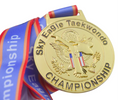 Custom Gold Silver Taekwondo Medals Kicking for Sky Eagle Championship Medal Martial Arts Jiu-Jitsu Karate Wrestling Judo Medal