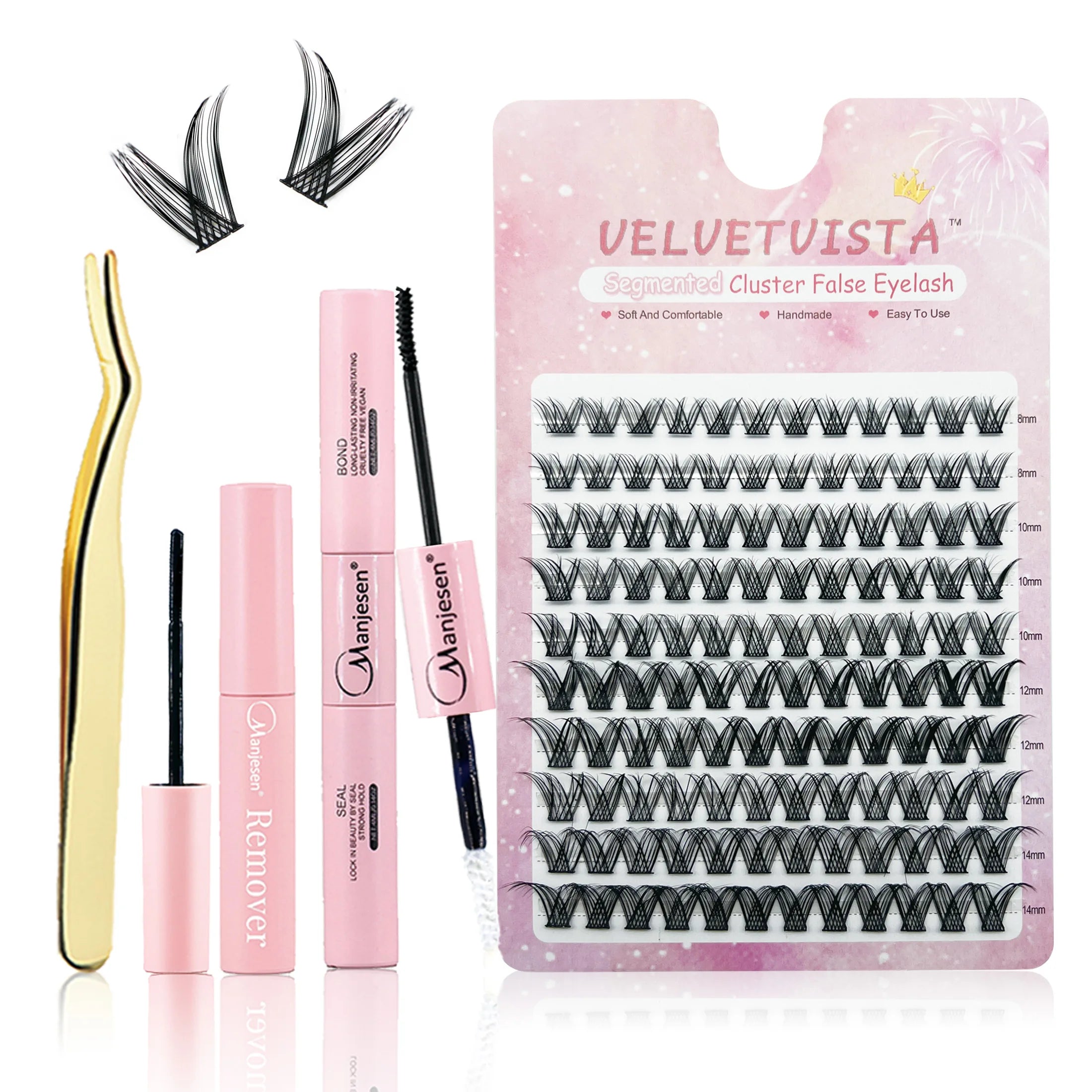 Professional Diy Cluster Eyelash Private Label Band Segment Winged Cluster Mink Lashes Segment Lashes Custom Kit Lash Diy