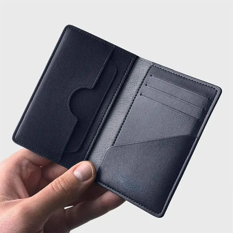 Vegetable-Tanned Leather Card Holder New Year Gift Protective Passport Case for Men