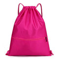 Customizable Lightweight 600d for Pink Waterproof Drawstring Bags with Nylon Lining Foldable Fashion Style for Wholesale