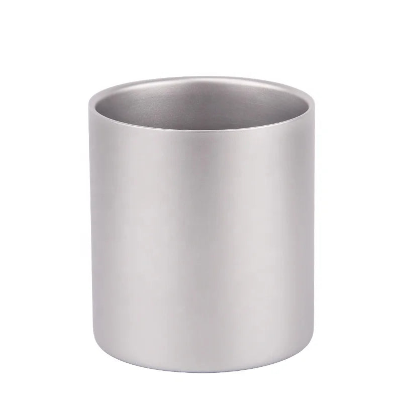 220ml/300ml/450ml Titanium Outdoor Drinkware Accessories Cup Titanium Water Mug Cup with Lid Handle for Camping Hiking BBQ