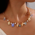2025 Summer Beach Vacation Beautiful Shells Necklace Unique Design Oceanic Sea Shell Turtle Pendant Necklace Gifts for Women