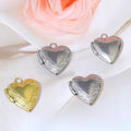 Openable DIY Photo Pendant Necklace Stainless Steel Love Shape 18K Plating Fashionable Accessories Diamond Main Stone Charms