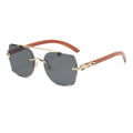 New Fashion Rimless Sunglasses Men Women Oversized Luxury Shades Uv400 Classic Metal Frames Designer Lentes De Sol 2024
